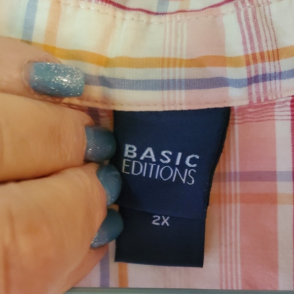 Sleeveless Pink Plaid Women's Top - Picture 3 of 5